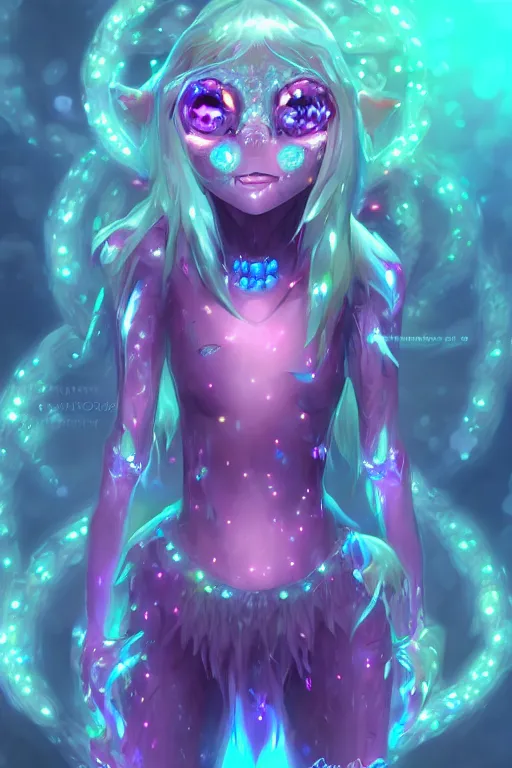 Image similar to a glowing humanoid crystal monster with gemstones for eyes, highly detailed, digital art, sharp focus, trending on art station, anime art style