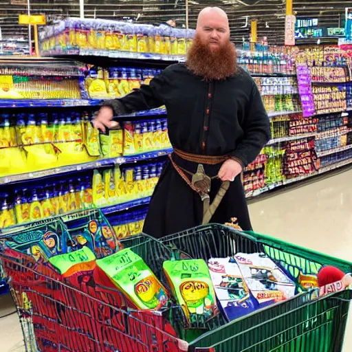 Prompt: viking at walmart