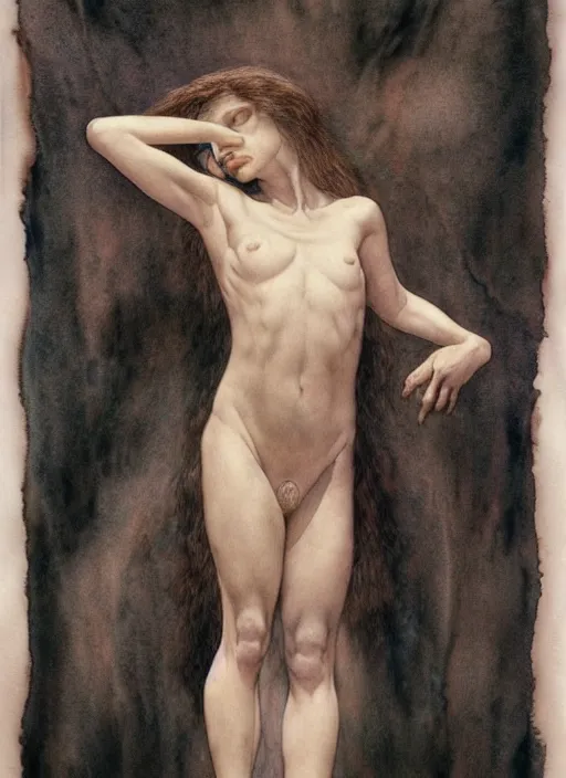 Prompt: hyper realistic watercolor of a single rose, no people, in the style of austin osman spare, wayne barlowe, gustav moreau, goward, bussiere and roberto ferri, santiago caruso, bouguereau, klimt, saturno butto, sorayama and tom bagshaw. occult art