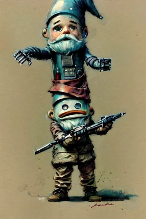 Prompt: ( ( ( ( ( 1 9 5 0 s robot knome army. muted colors. ) ) ) ) ) by jean - baptiste monge!!!!!!!!!!!!!!!!!!!!!!!!!!!!!!