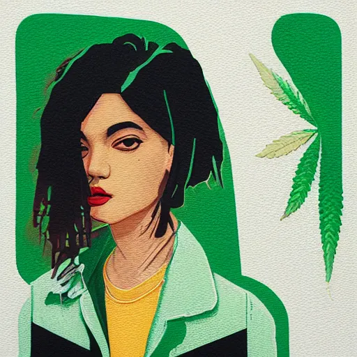 Image similar to Marijuana profile picture by Sachin Teng, symetrical, Organic Painting , Leaf Green, adidas, Green smoke, Impressive, Award Winning, Warm, Good Vibes, Positive, geometric shapes, energetic, intricate background, graffiti, street art:2 by Sachin Teng:4