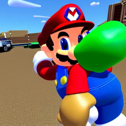 Image similar to Xavi Hernandez as mario in super mario 64