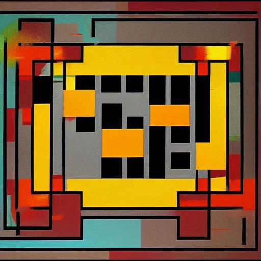 Prompt: a abstract oil painting depicting the Konami Code