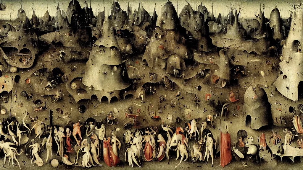 Prompt: hell, hieronymus bosch