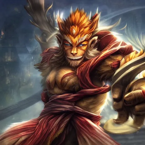 Prompt: wukong from league