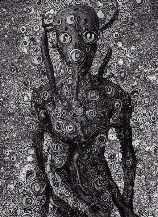 Prompt: Squid goddess painting by Dan Hillier, trending on artstation, artstationHD, artstationHQ, 4k, 8k