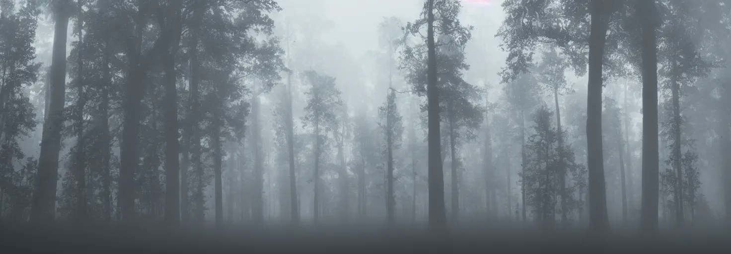 Prompt: A forest with big trees and fog by paul chadeisson, cinematic lighting, extremely detailed, ultra realistic, trending on artstation, 8K