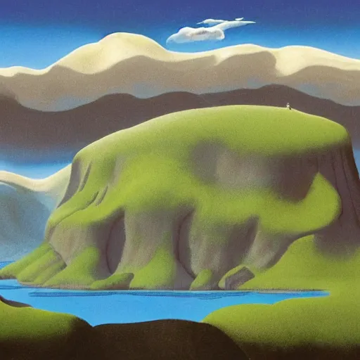 Image similar to scottish mountain view by roger dean