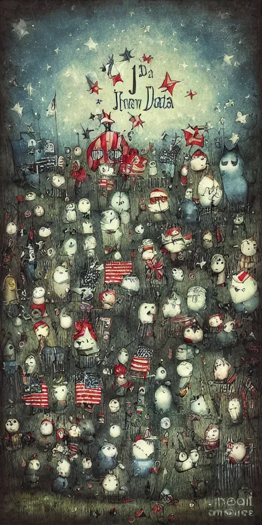 Image similar to a 4 th of july scene by alexander jansson