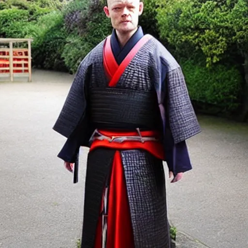 Prompt: max branning dressed as a samurai