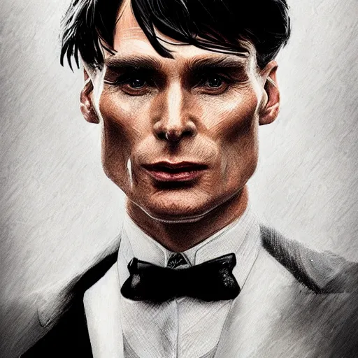 Image similar to a portrait of cillian murphy as tommy shelby, atlantis background, highly detailed, realistic face, digital art, epic, fantasy, in the style of Benjamin Springer, sharp, artstation