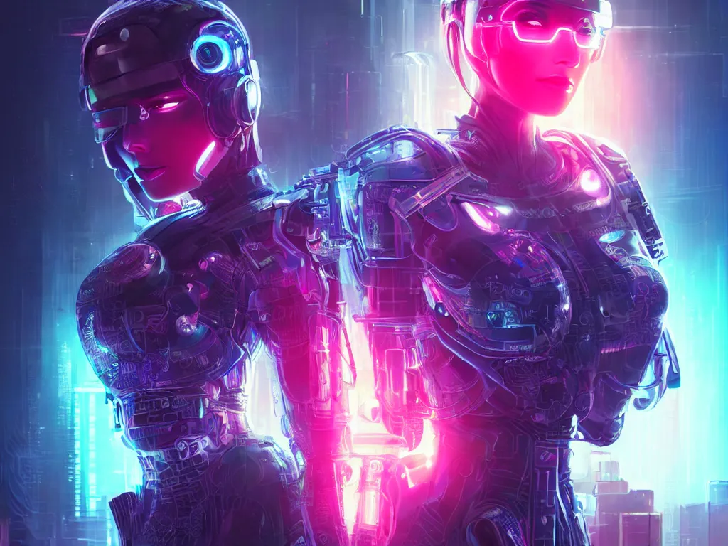 Image similar to portrait futuristic female cyber warrior, on cyberpunk neon light tokyo rooftop, ssci - fi and fantasy, intricate and very beautiful, highly detailed and digital painting, concept art, smooth, illustration, art by rossdraws and taekwon kim / a - rang, luxearte and liya nikorov and rongzhen luo