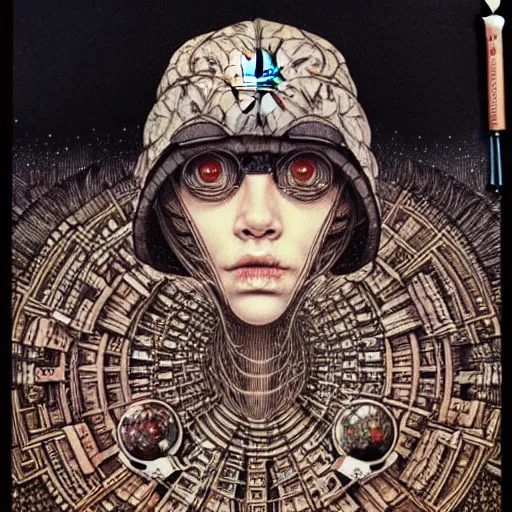 Image similar to portrait painted in jacek yerka style drawn by vania zouravliov and takato yamamoto, inspired by star wars, intricate acrylic gouache painting, high detail, sharp high detail, artstation