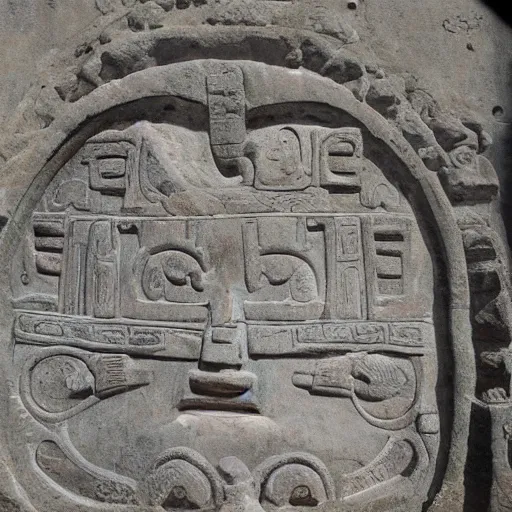 Image similar to ancient toltec carvings bound to the second attention by dreams and empowered by inorganic beings reveal secrets of human perception