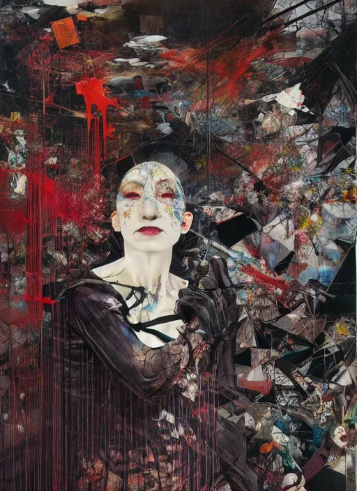 Image similar to entropy is the natural order of the universe i simply catalyze the process, a brutalist designed, gothic, rich deep colours, painted by francis bacon, adrian ghenie, james jean and petra cortright, part by gerhard richter, part by takato yamamoto. 8 k masterpiece