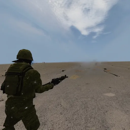 Image similar to first person pov of an active battlefield