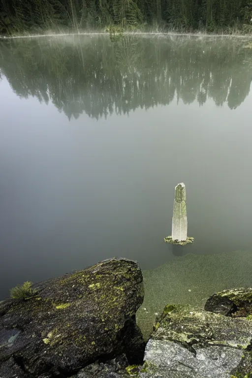 Image similar to brocken spectre, lost in the lake, magic portal