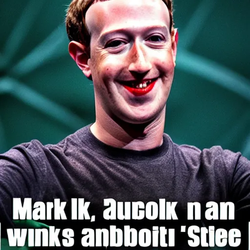 Image similar to mark zuckerberg as the joker