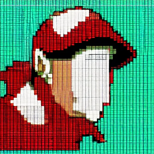 Prompt: Terry Bogard, Pixel Art