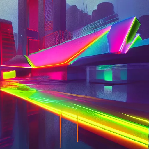 Image similar to neon, abstract, liquid, matte painting