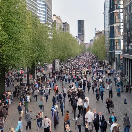 Image similar to crowded streets in Rotterdam