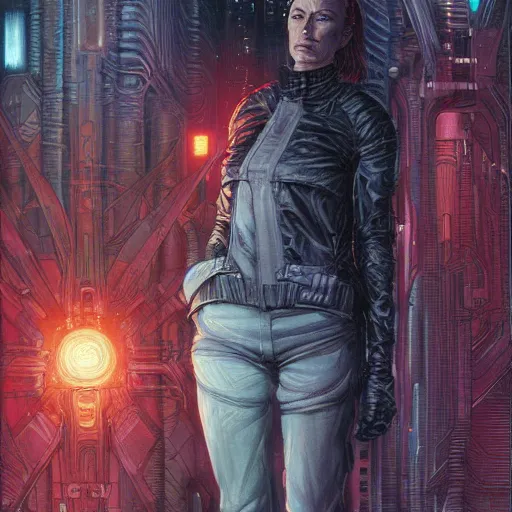 Image similar to neuromancer, painted by magali villeneuve