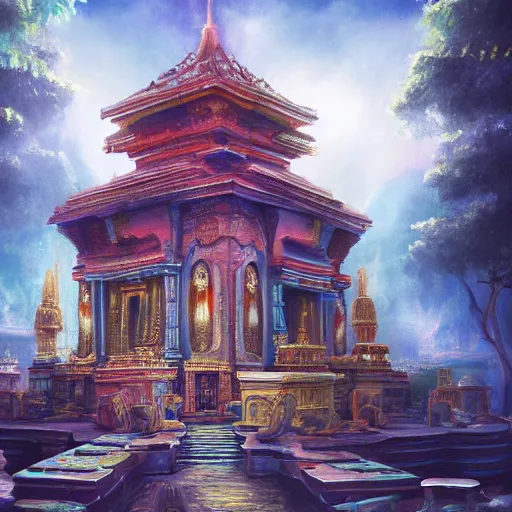 Prompt: A beautiful temple in the end of time by greg rutkowsky Trending on artstation