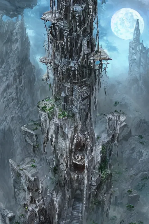 Image similar to the spider tower. fantasy art concept art. hyper realistic.