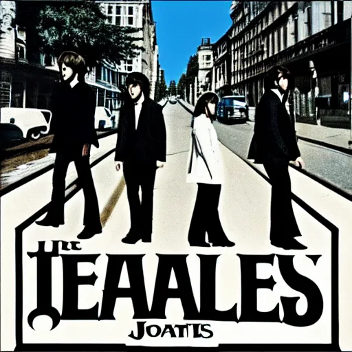 Prompt: the beatles album cover