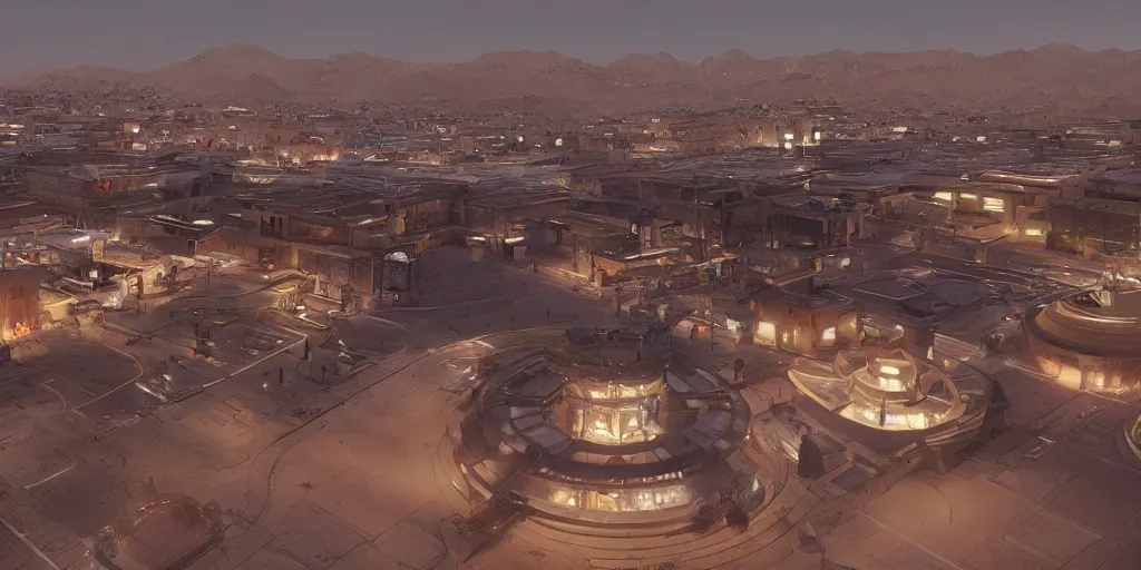 Prompt: Futuristic marrakech , unreal engine