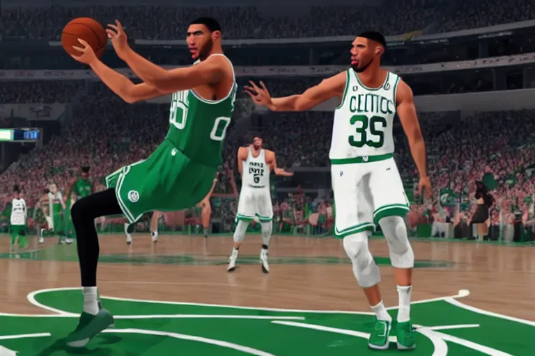 Image similar to boston celtics jayson tatum kicking down door gta 5