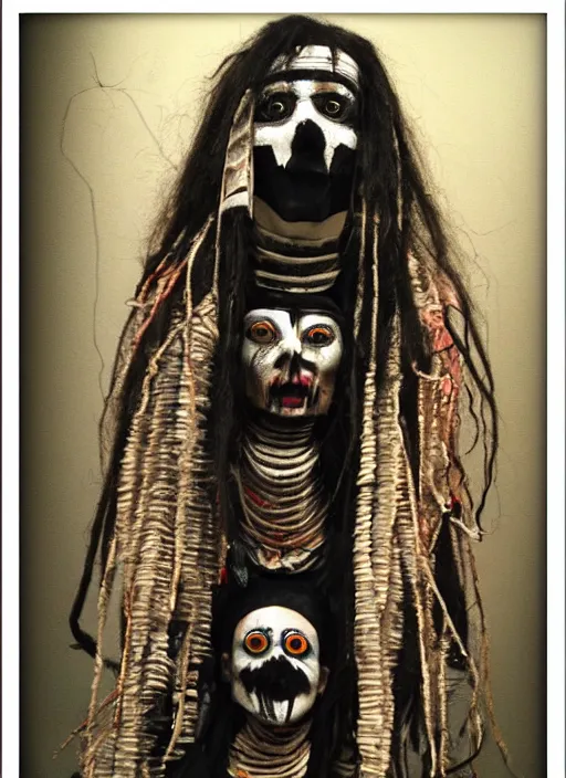 Prompt: creepy mummy shaman by mothmeister