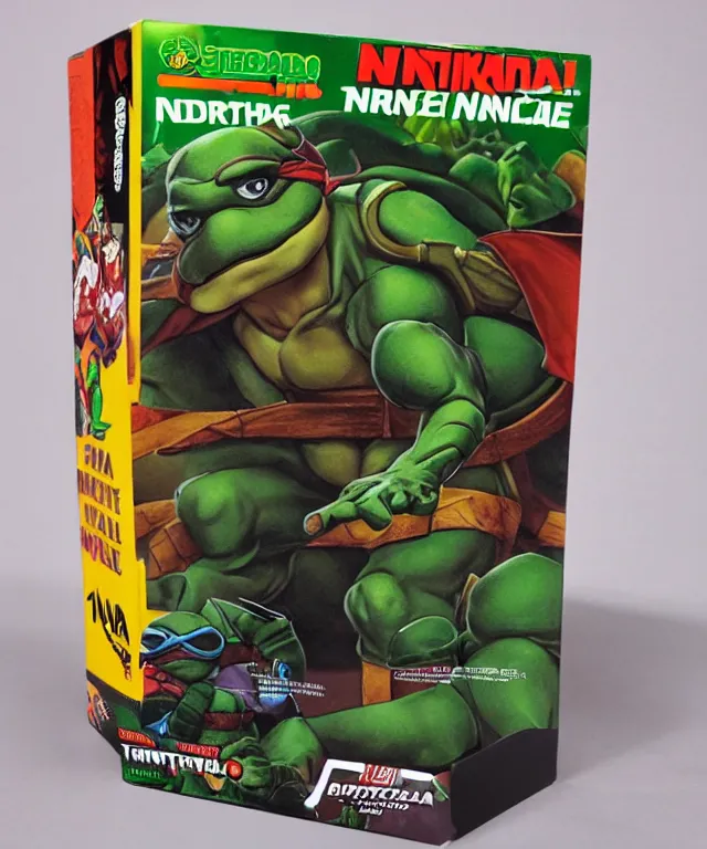 Image similar to packaging for a teenage mutant ninja turtle raphael neca toy