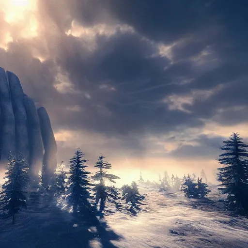 Image similar to Gods hand reaching down to save us, full frame, cinematic light , unreal engine,