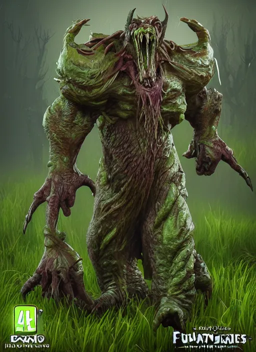 Image similar to а fantasy swamp creatures inspired blizzard games, full body, detailed and realistic, 4k, top-artstation, octane render