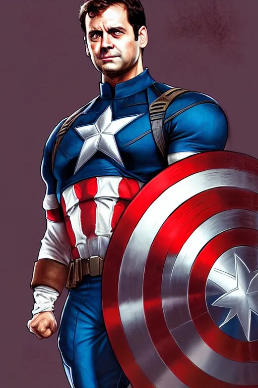 Image similar to Rahul Gandhi as Captain America , Captain America costume, Rahul Gandhi hairstyle, Captain America body type, Rahul Gandhi Face, calm, cute, portrait, baby figure, highly detailed, digital painting, artstation, concept art, smooth, sharp focus, illustration, cinematic lighting, art by artgerm and greg rutkowski and alphonse mucha