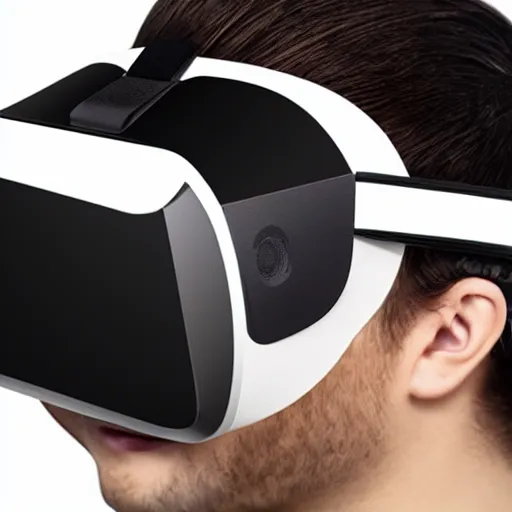 Image similar to next generation virtual reality headset, futuristic, studio photo