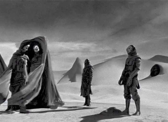 Prompt: scene from the 1 9 3 4 science fiction film dune