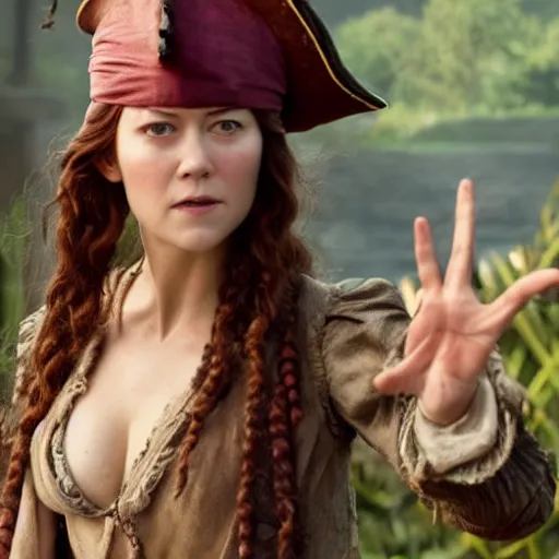 Prompt: film still of mary elizabeth winstead pirates of the carribean 6 ( 2 0 2 4 )