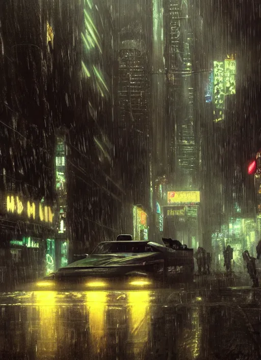 Image similar to cyberpunk batman, rule of thirds, russia, moscow, rain, lights, close - up, high quality, ultrarealistic, sculls, neon glow, 3 d, 8 k, ultra high detailed, by giger, trending on artstation, spotlight, by greg rutkowski, by da vinci, by van gogh, by jeremy mann, digital painting