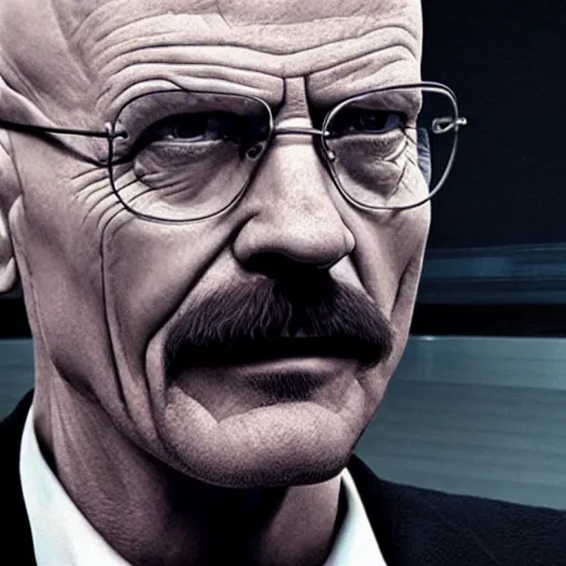 Image similar to walter white casted as the joker