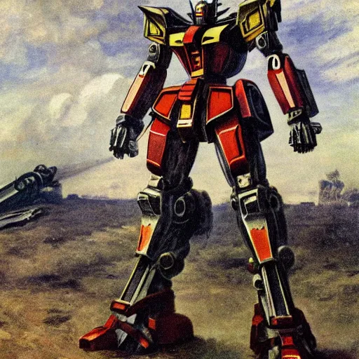 Image similar to jean francois millet as gundam mecha helped jews people to attacking roman, random content position, ultra realistic human face details with emotion, ultra realistic environment content details, incrinate content details, delete duplicate contents, rgb color