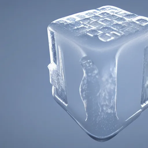 Image similar to the word hot made of ice cubes, 3 d maya render, octane render, cgsociety