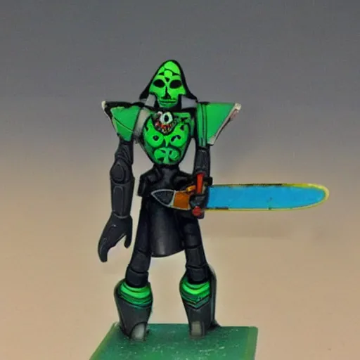 Prompt: a necron named anrakyr posing with a skateboard for a photo