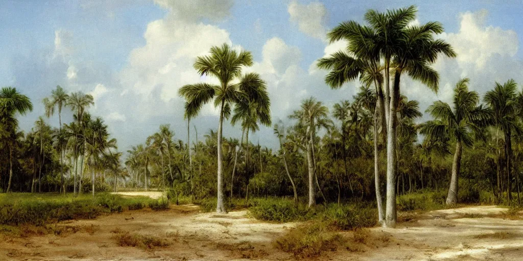 Prompt: painting of florida by eugene von guerard