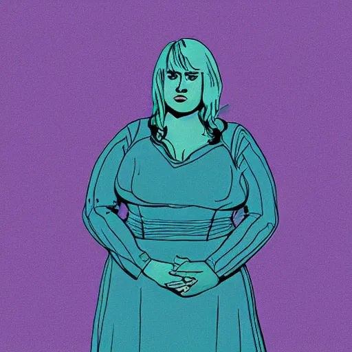 Image similar to “ rebel wilson retro minimalist portrait by jean giraud, moebius starwatcher comic, 8 k ”