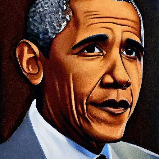 Prompt: barack obama einstein portrait