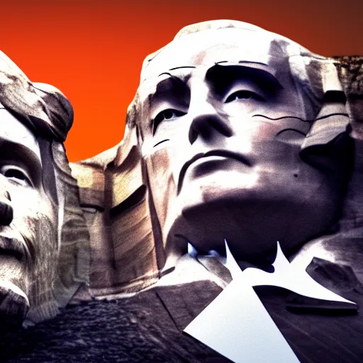 Image similar to donald trump as part of mount rushmore, ironic, photorealistic, octane render,