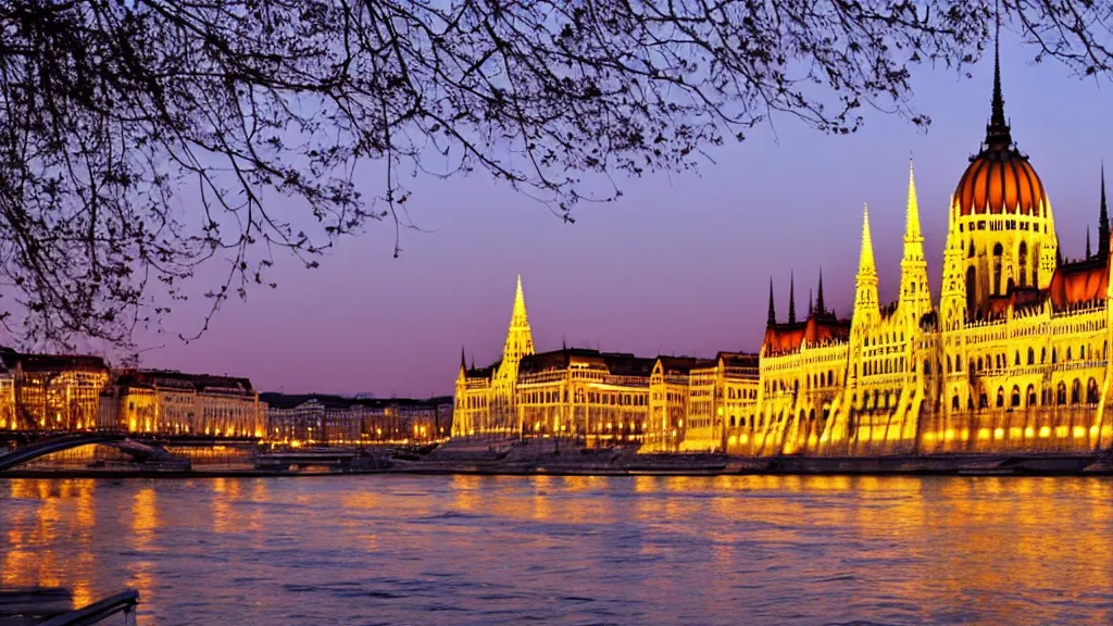 Image similar to a beautiful evening in Budapest