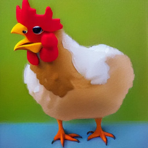 Image similar to a high quality photo of a chicken wearing a suit impressionism, 8 k